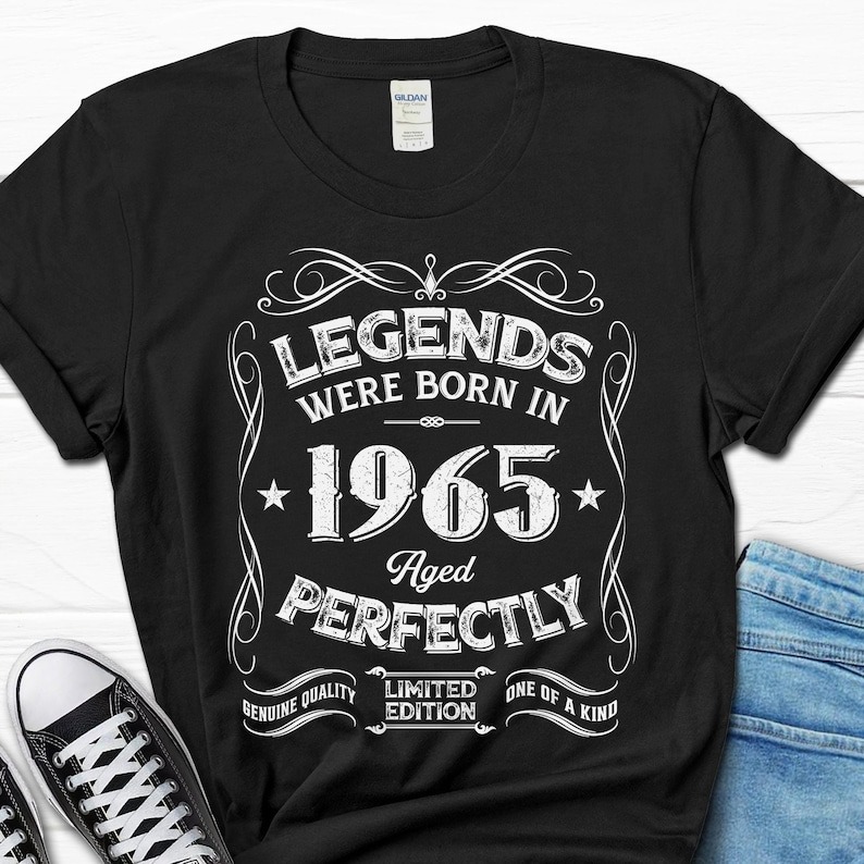 60th Birthday Grandpa Shirt, 1965 Gift From Wife, 60 Years Papa Men's T-Shirt... - Picture 2 of 20