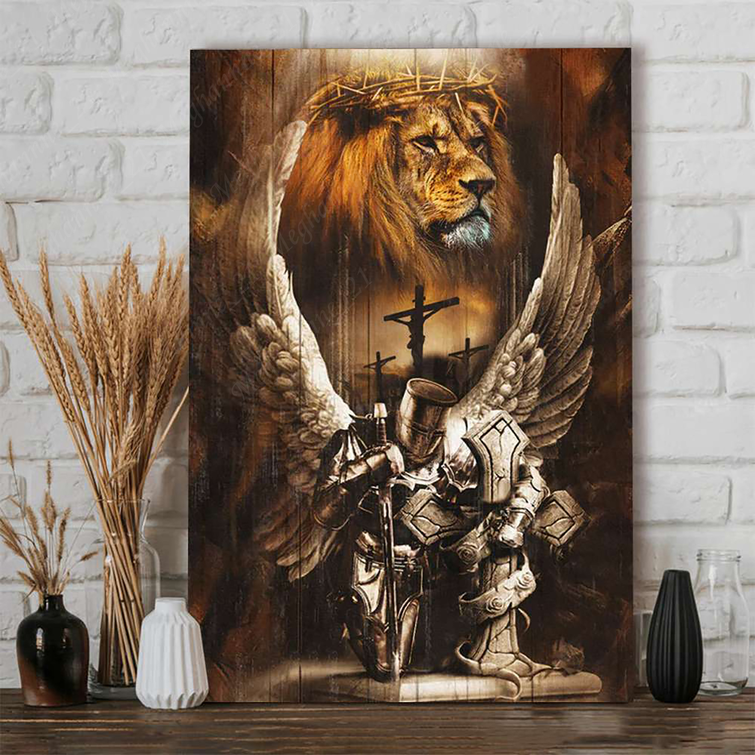 Angel Warrior Lion of Judah Poster