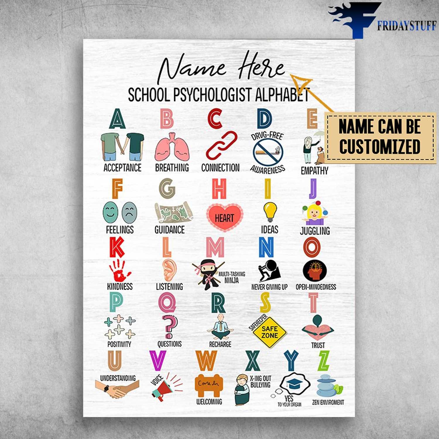 Back To School, School Psychologist Alphabet, Acceptance, Breathing, Connecti…