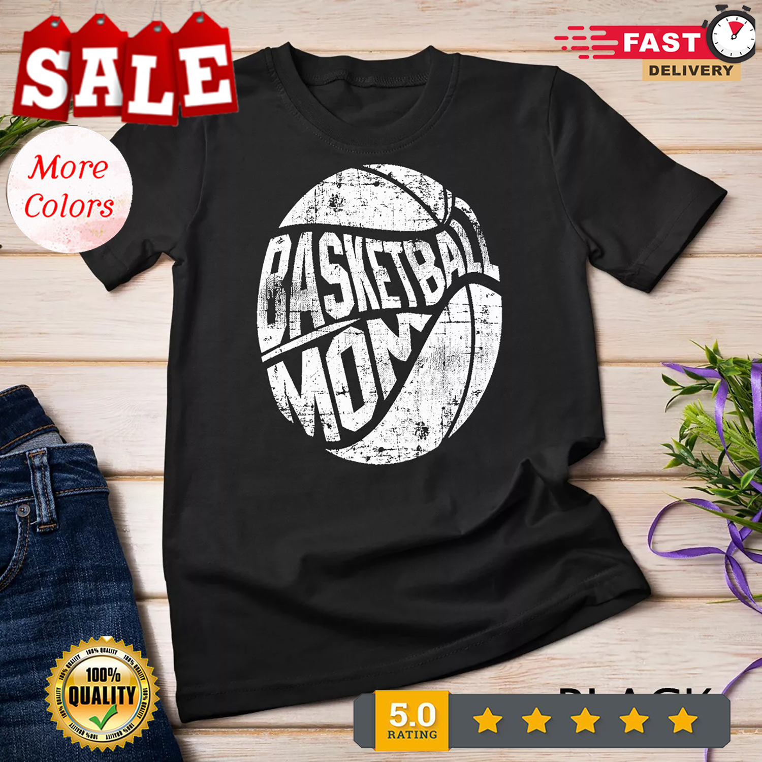 Basketball Mom Basketball Player Mother T-Shirt Unisex T-shirt - Picture 2 of 14