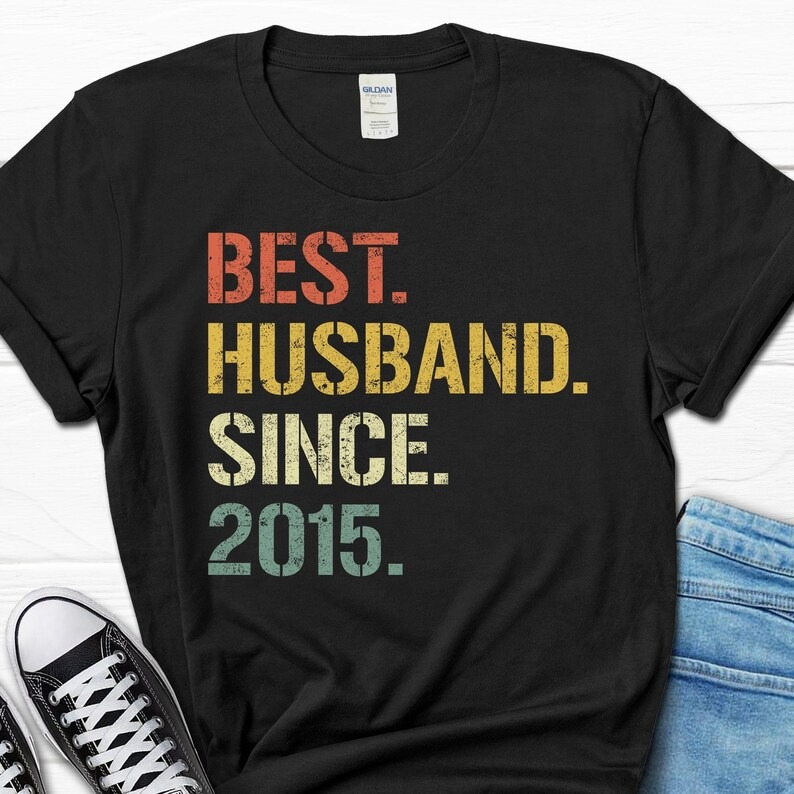 Best Husband Since 2015 Tee, 10 Year Wedding Anniversary Shirt For Men, Marri... - Picture 2 of 20