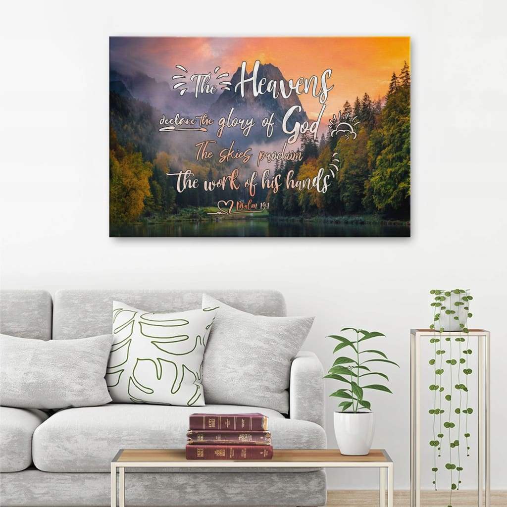 Bible verse wall art Psalm 191 The heavens declare the glory of God Poster, C... - Picture 2 of 11
