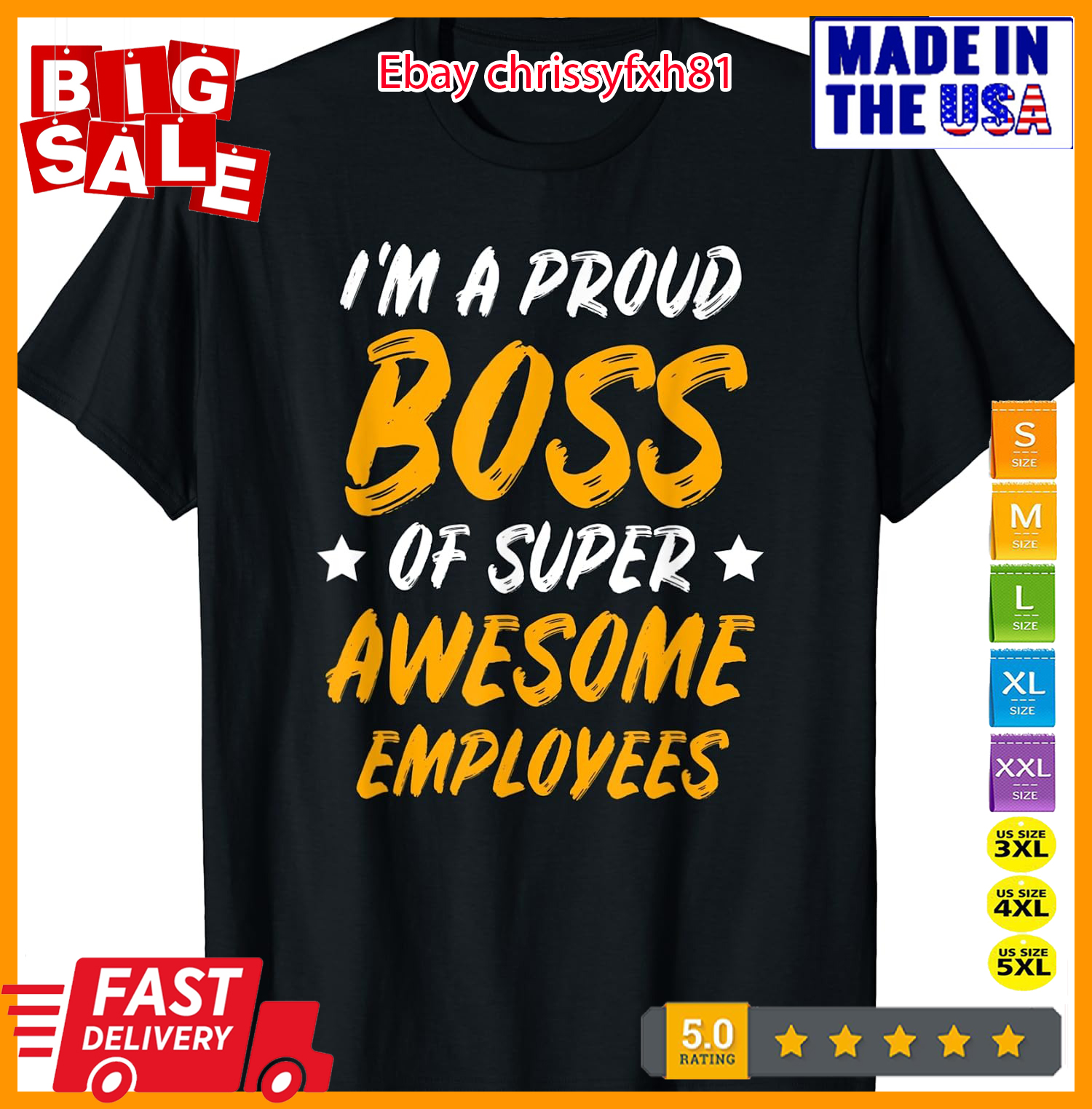 Boss Day Mitarbeiter Wertschätzung Büro Geschenk Herren & Damen T-Shirt Baumwolle Shirt... - Bild 2 von 14