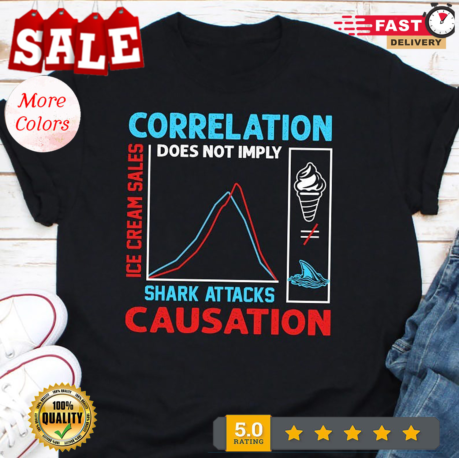 Correlation Does Not Imply Causation Shirt, Statistics Shirt, Funny Academic …