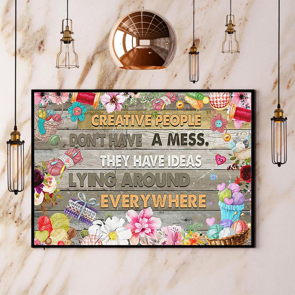 Crochet And Knitting Creative People Don’T Have A Mess Paper Poster No Frame …