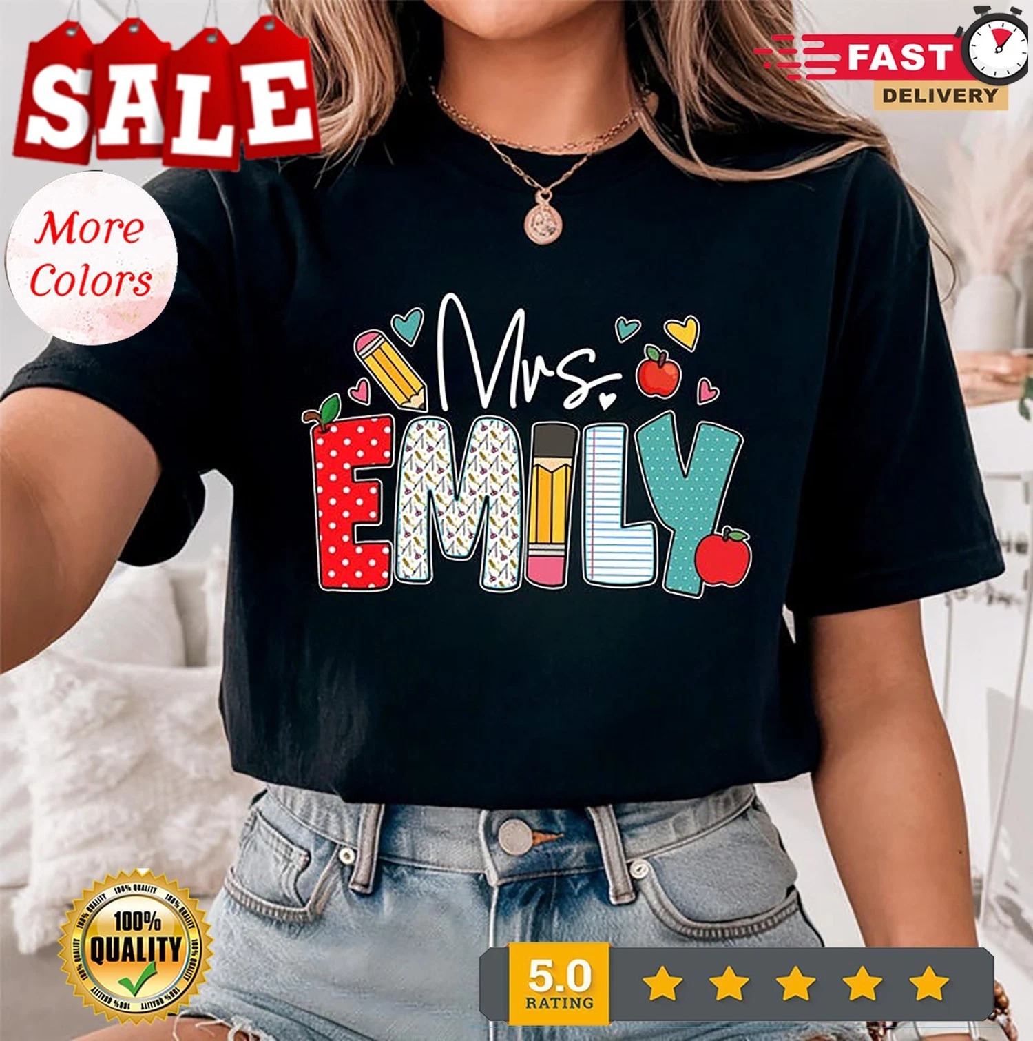 Custom Teacher Shirt, Teacher Name Shirt, Teacher Gifts Personalized, Teacher...