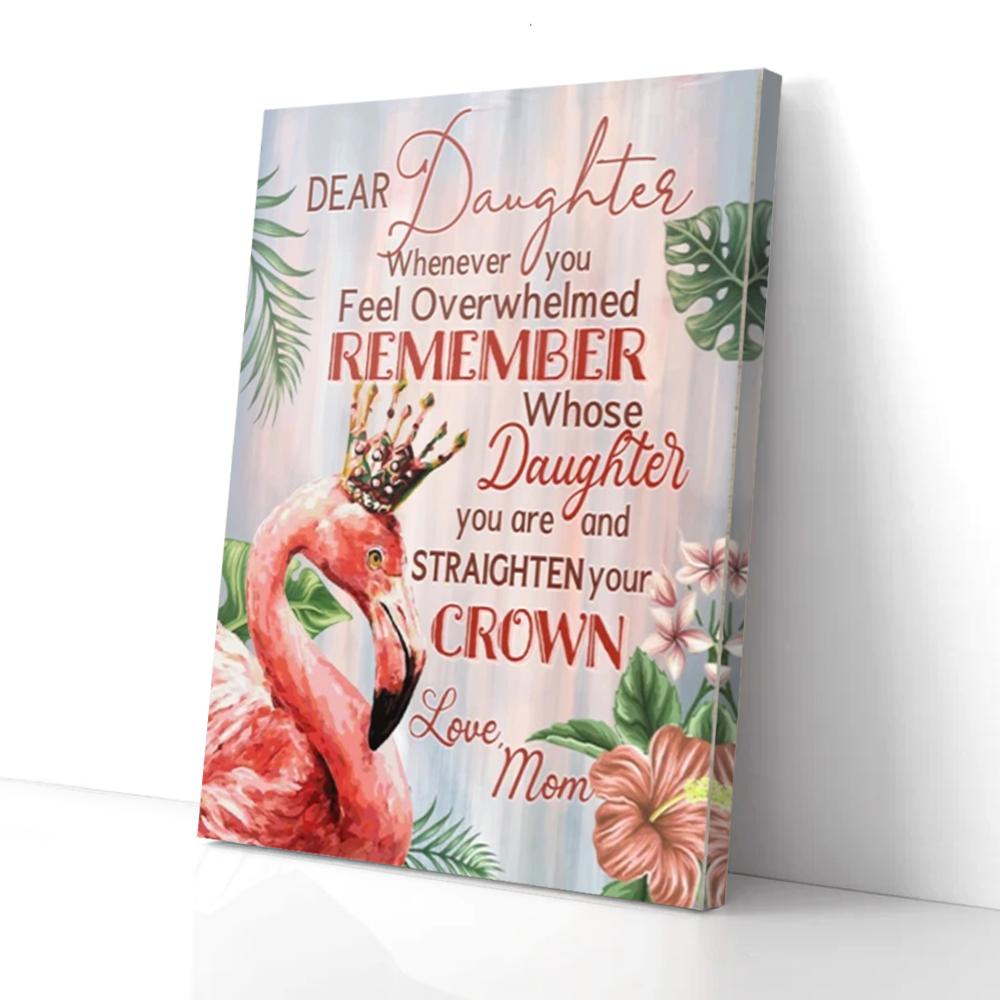 Liebe Tochter Straighten Your Crown Mom Flamingo mattes Poster, Leinwand Wandbild - Bild 2 von 11
