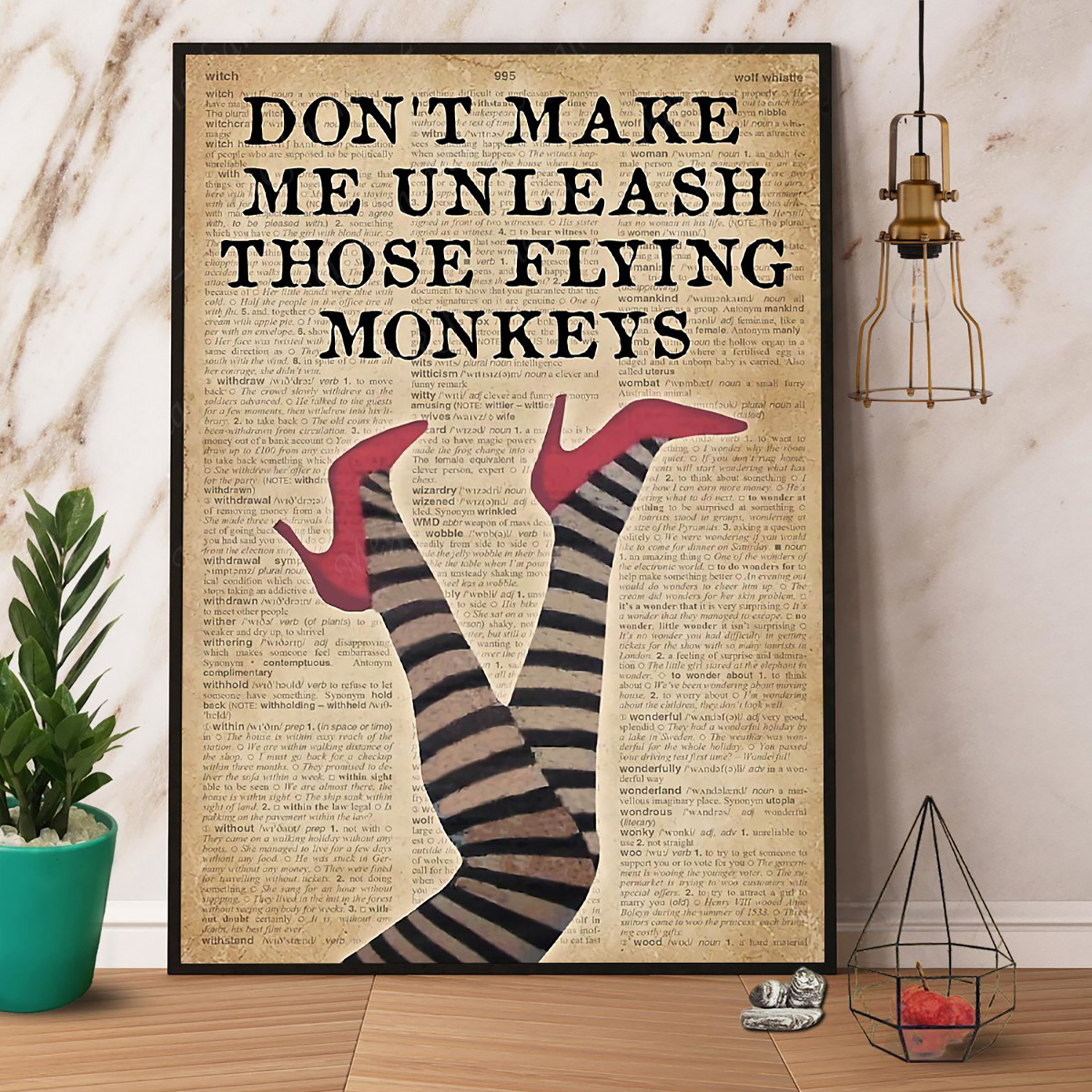 Don’T Make Me Unleash Those Flying Monkeys Paper Poster No Frame Matte Wall A…