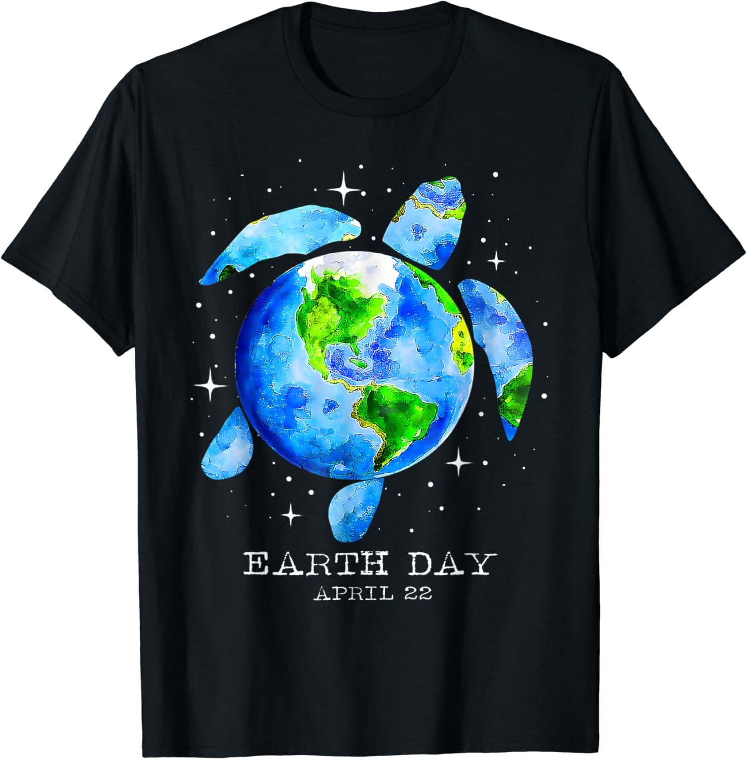 Earth Day Restore Sea Turtle Art Save the Planet Unisex T-Shirt - Picture 2 of 14