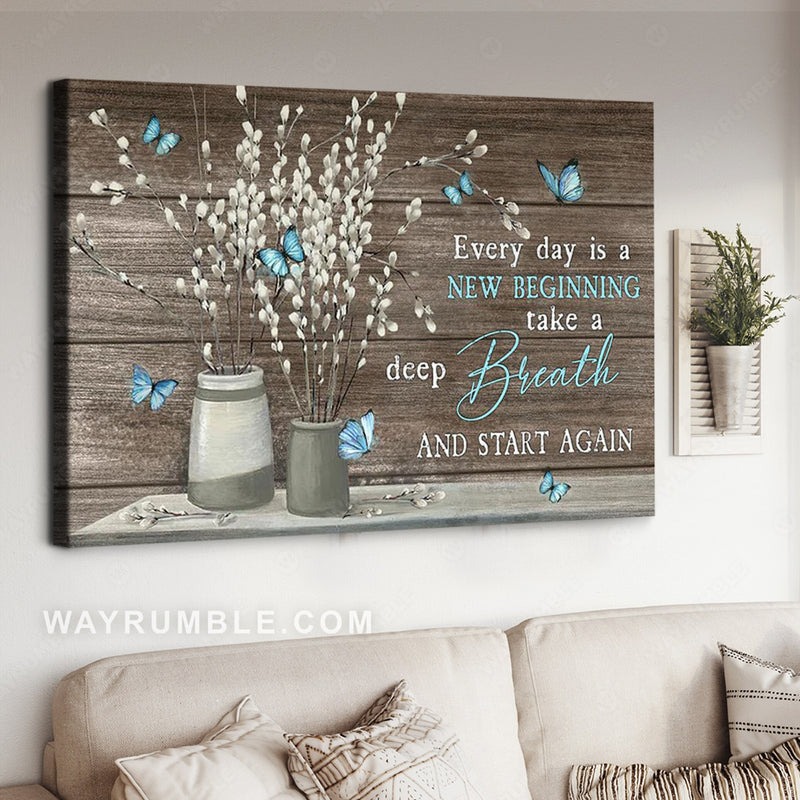 Every day is a new beginning – Jesus Landscape Poster Prints, Wall Art