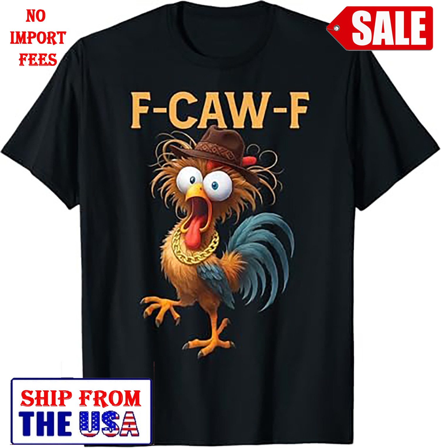F-Caw-F Chicken Quote Rooster Meme T-Shirt