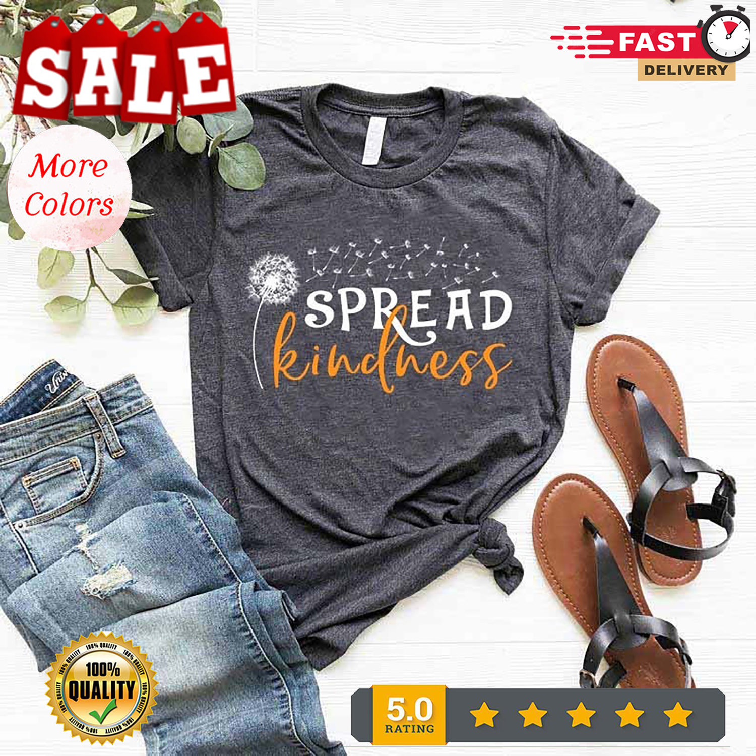 Spread Kindness T-Shirt Dandelion Spread Kindness T-Shirt Dandelion