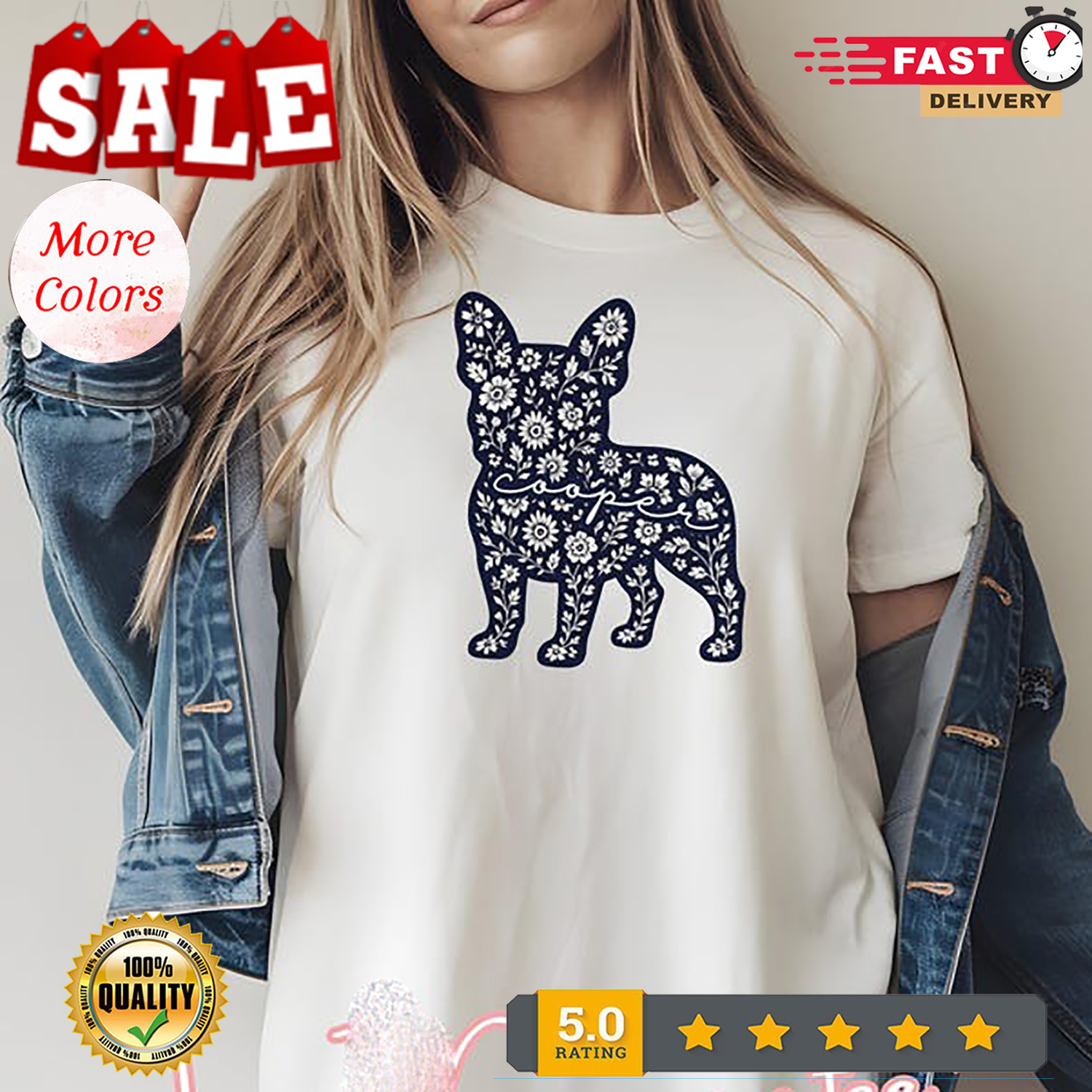 French Bulldog Mom Custom Shirt Vintage Frenchie Dog Tshirt Funny Dog Tee Chi…