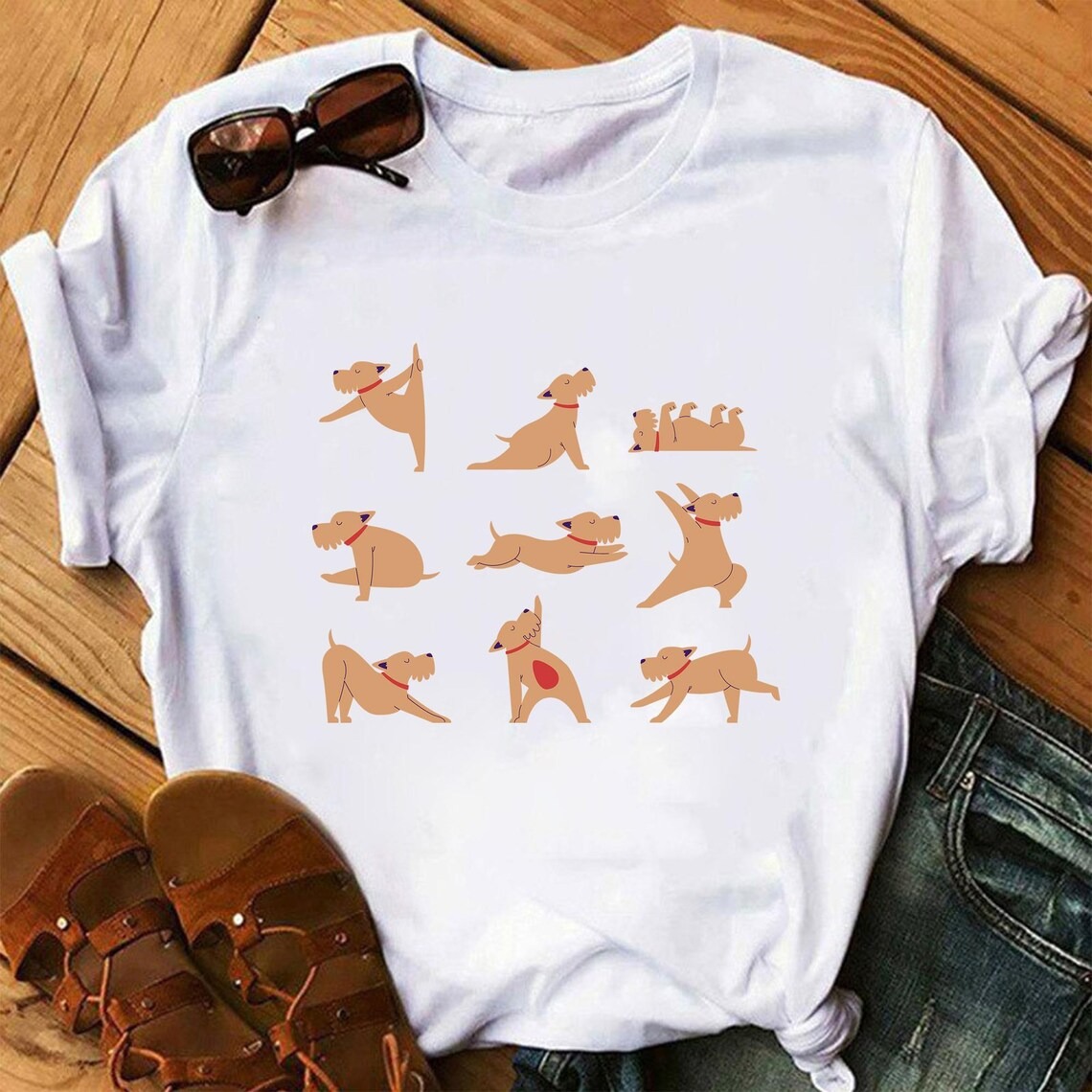 Funny Dog Yoga T-Shirt, Yoga Mom Shirt, Dog Mom Shirt, Yoga Instructor, Cute …