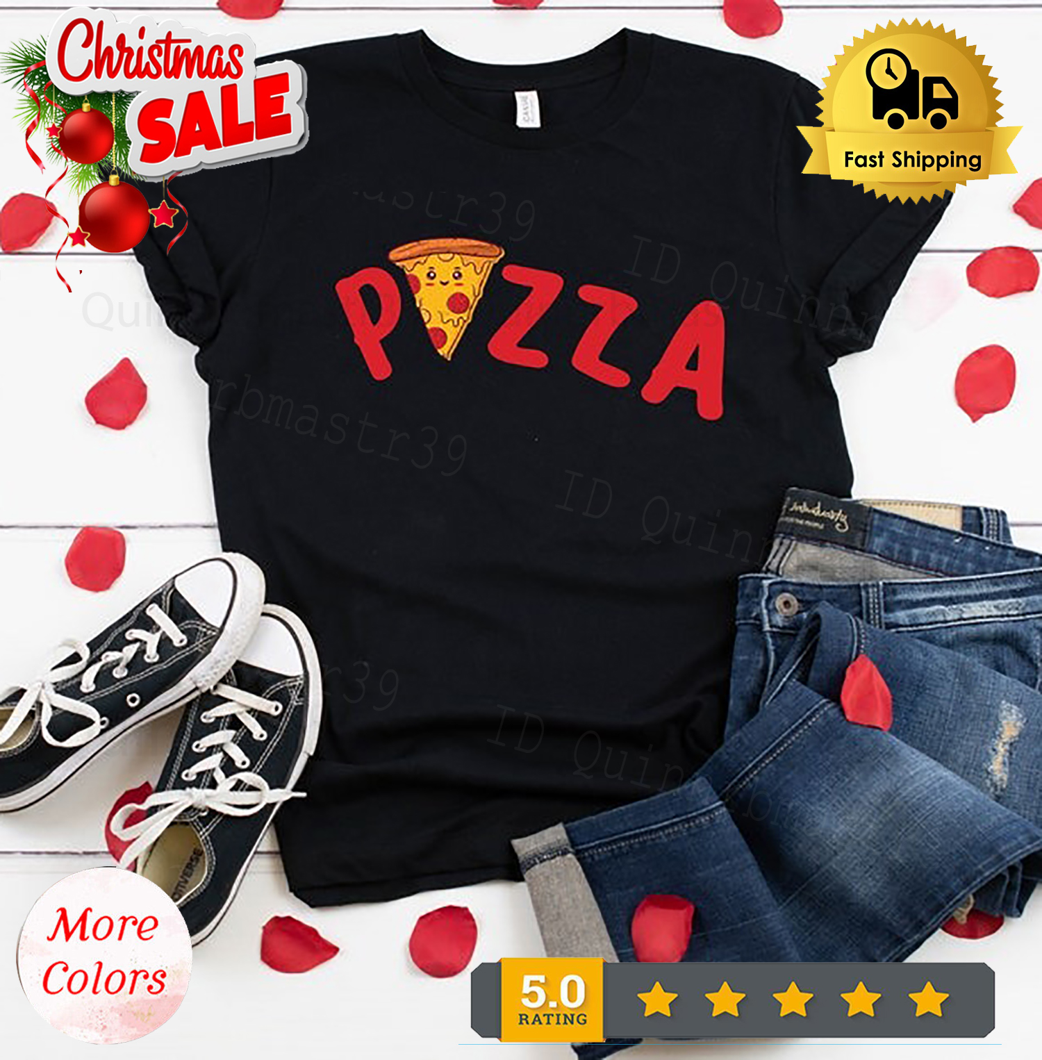Funny Pizza Slice Shirt, Food Lover T Shirt, Foodie T-Shirt, Fast Food Shirts... - Picture 2 of 20