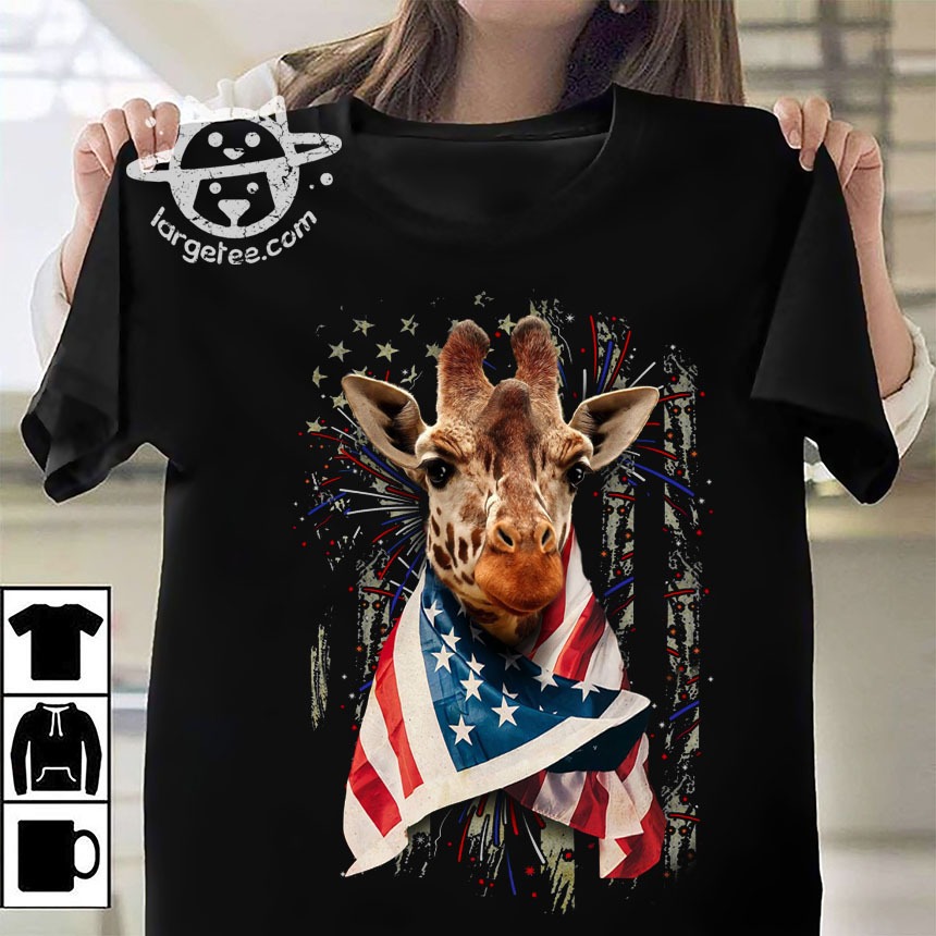 Giraffe America Flag � 4th of July, Independence day - Picture 2 of 14
