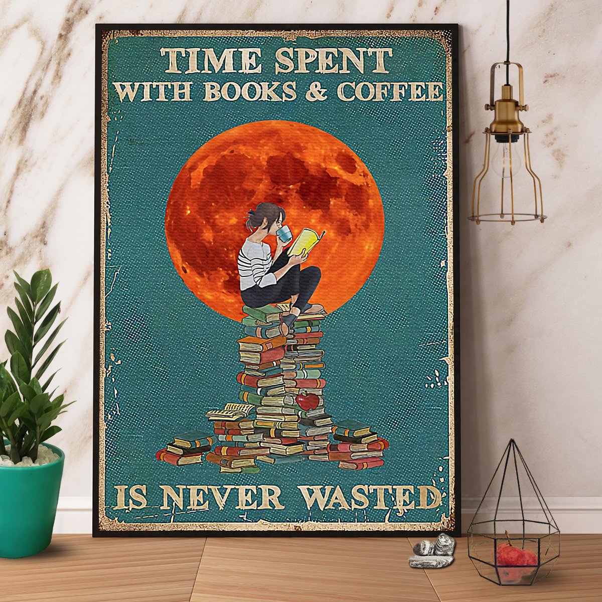 Girl Reading Book Time Spent With Books Is Never Wasted Paper Poster No Frame…
