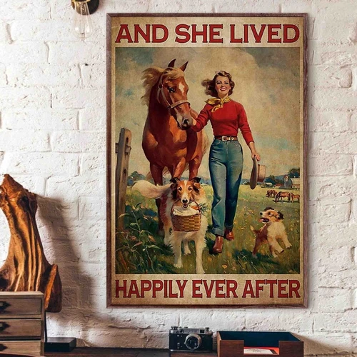 Girl With Horse And Dog And She Lived Happily Ever After Girl With Horse And …