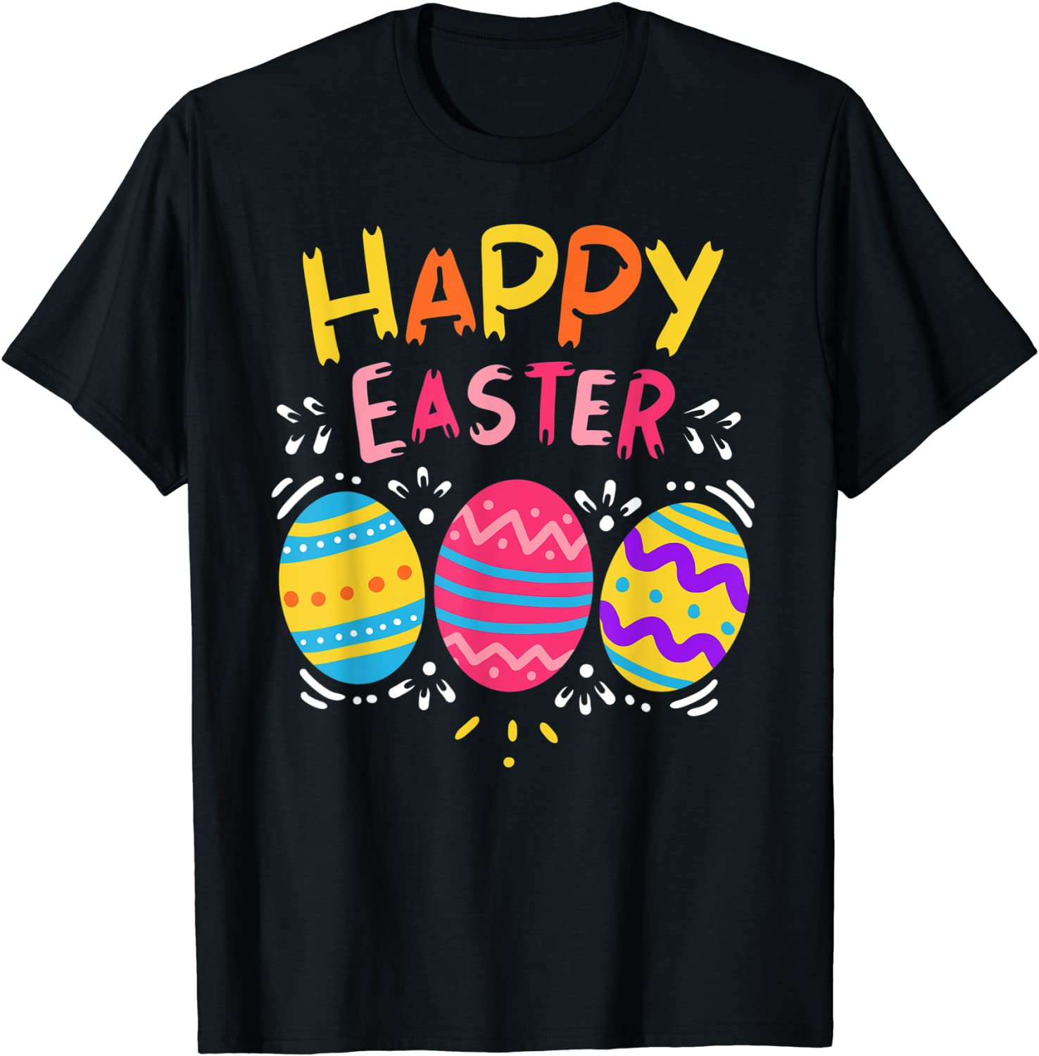 Happy Easter Day Colorful Egg Hunting Cute Shirt T-Shirt - Picture 2 of 20