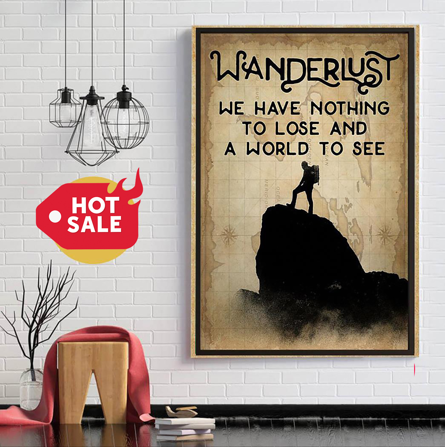Hiking wanderlust we have nothing to lose and a world to see Poster, Canvas - Picture 2 of 11