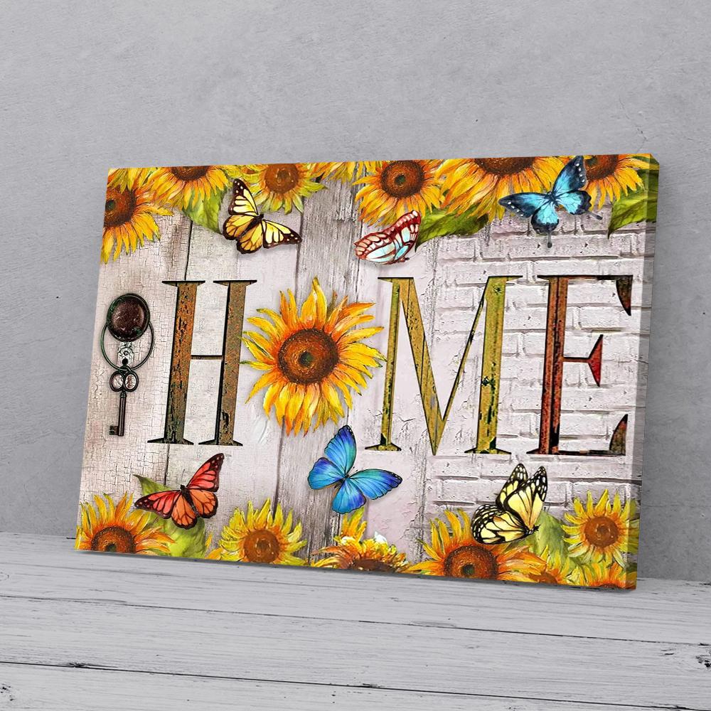 Home Sunflower Butterfly Poster, Canvas Wall Art - Bild 2 von 11