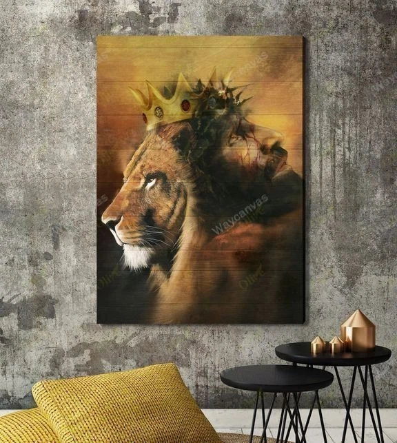Jesus Painting, Lion Of Judah, Crown – Jesus Portrait Poster Prints, Wall Art…