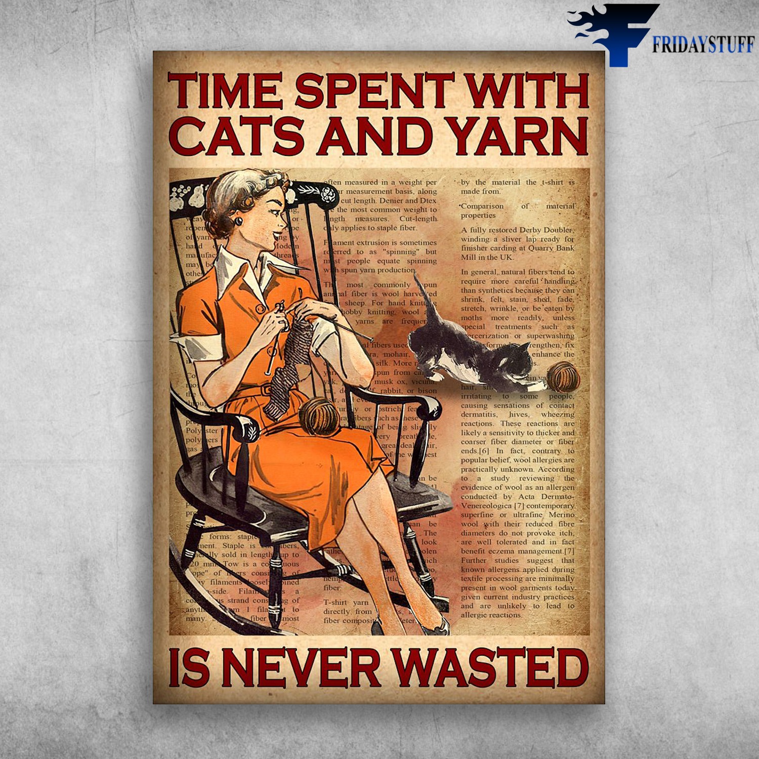 Knitting Yarn, Cat Yarn � Time Spent With Cats And Yarn, Is Never Wasted