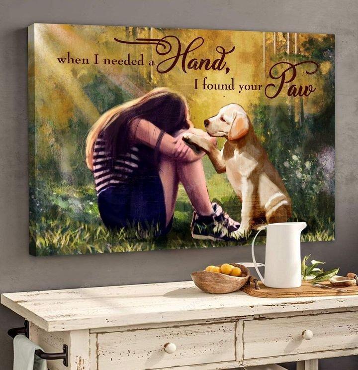 Labrador - Als ich eine Hand brauchte, fand ich deine Pfote Labrador Landschaft Poster, C... - Bild 2 von 11