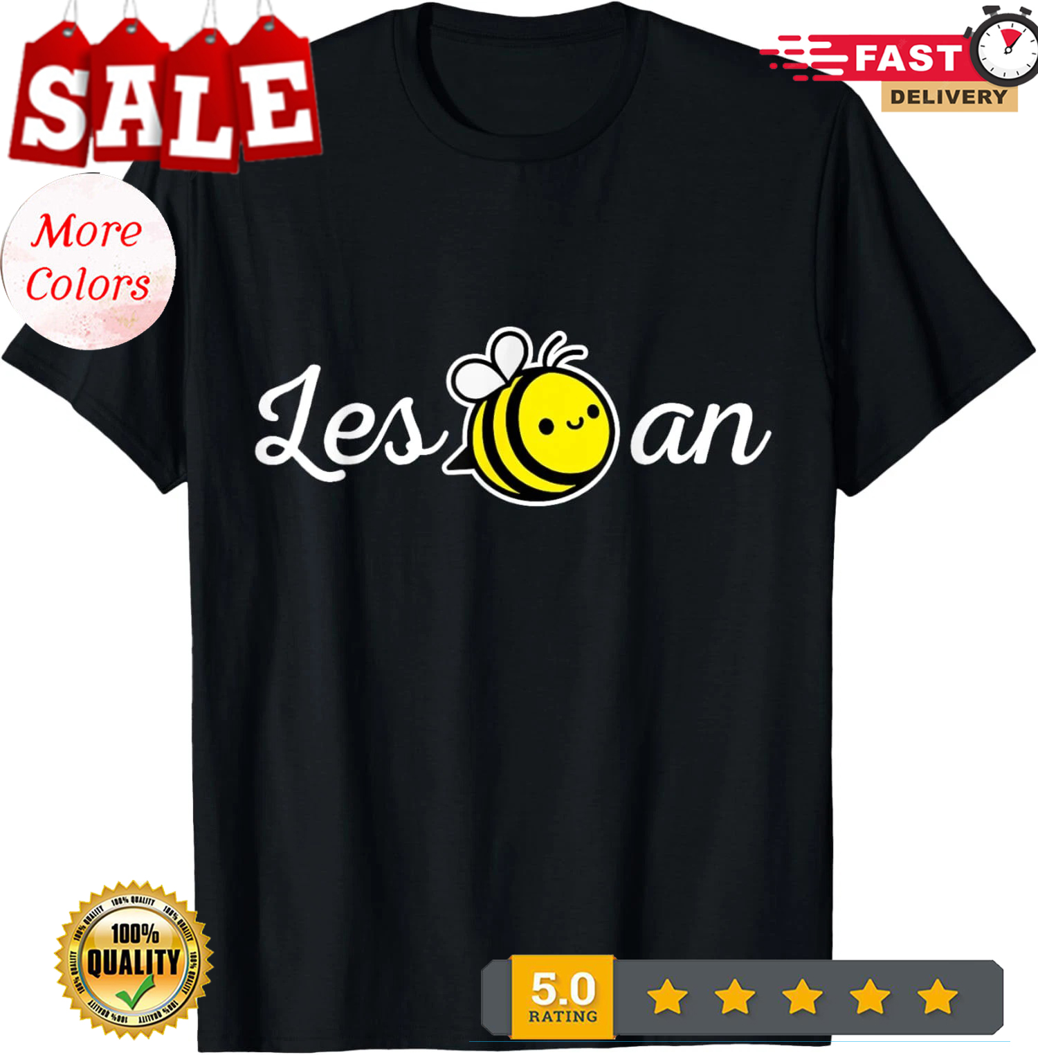 Les Bee An Funny Lesbian Outfit LGBTQ Gay Pride Unisex T-Shirt