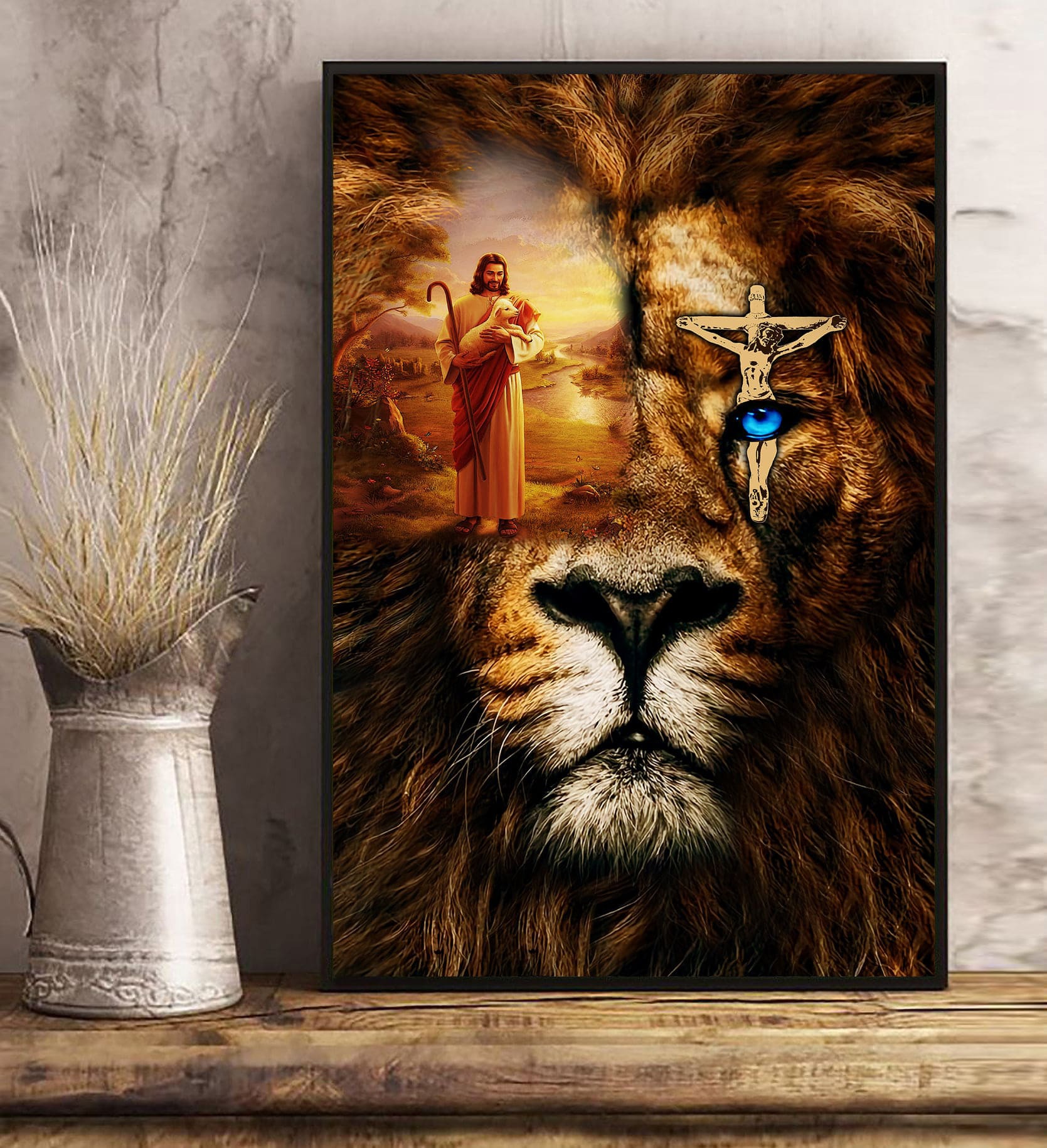 Lion God, Jesus Poster, God Cross