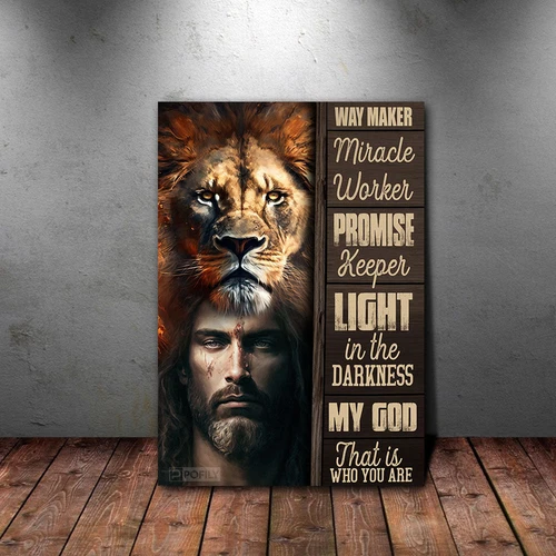 Lion Of Judah Poster, Just Pray Vertical Poster Wall Art, God Jesus And Lion …