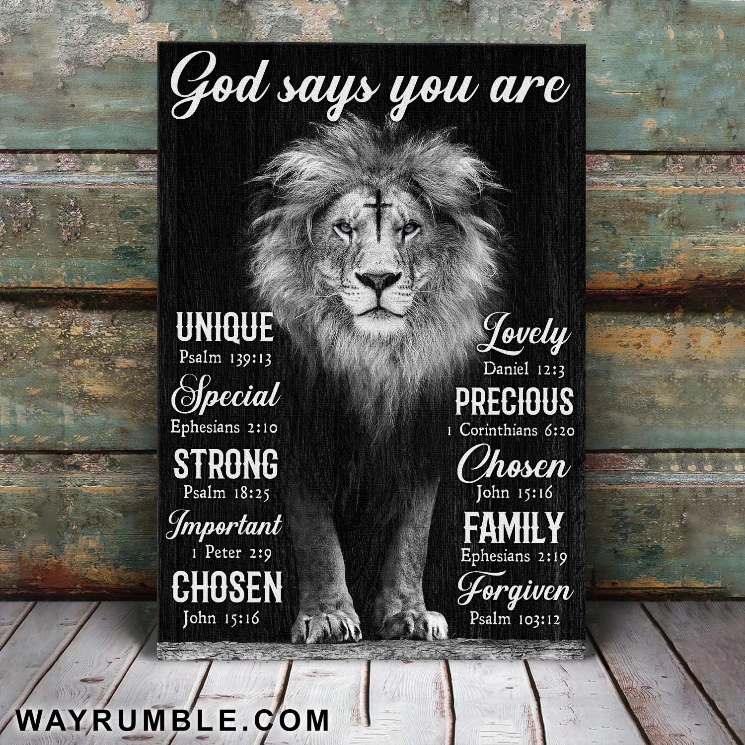 Lion Of Judah, Cross, God Says You Are – Jesus Portrait Poster Prints, Wall A…