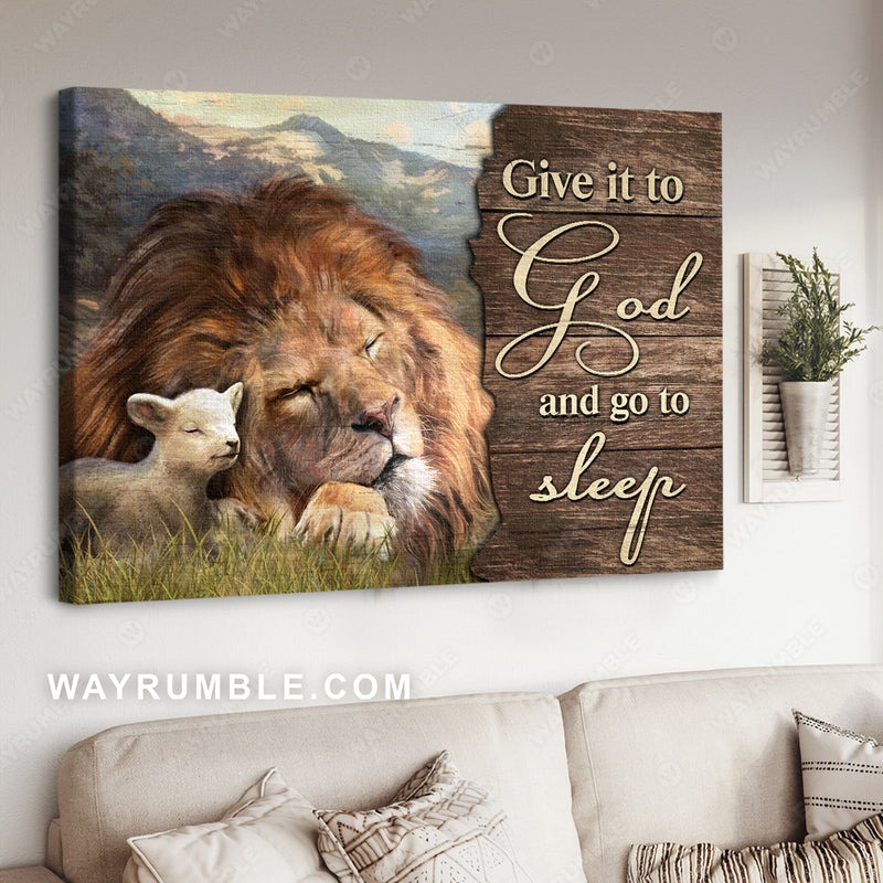 Lion of Judah, Lamb of God, Valley painting, On a peaceful day – Jesus Landsc…