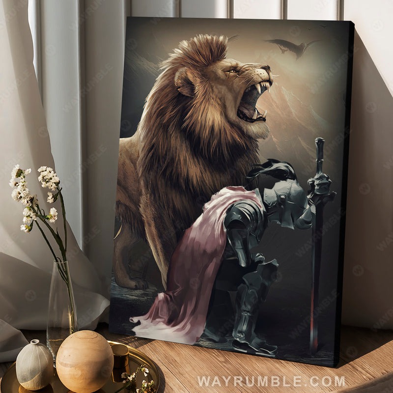 Lion of Judah, The knight of God, Amazing warrior – Jesus Portrait Poster Pri…