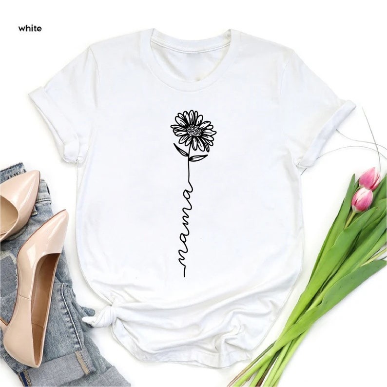 Mama Floral Shirt, Mothers Day Gift, Mom Shirts, Mom-life Shirt, Flower Mama ... - Picture 2 of 20