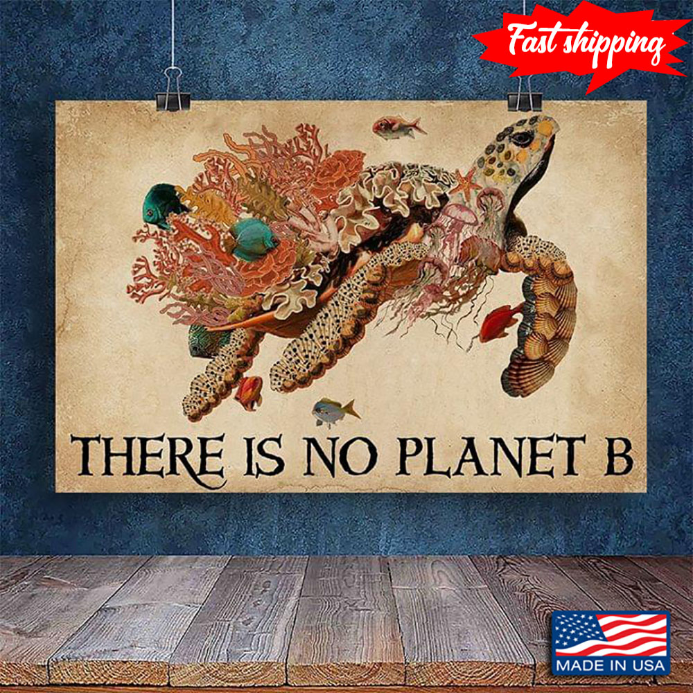 Marine Animals &amp Plants Turtle There Is No Planet B