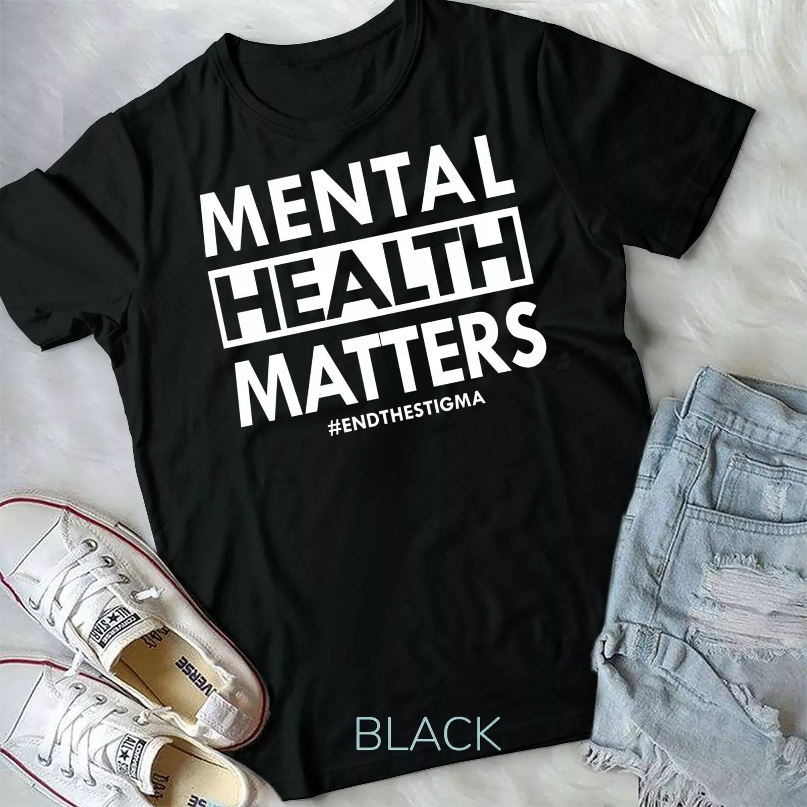 Mental Health Matters End The Stigma Awareness Unisex T-shirt - Picture 2 of 20