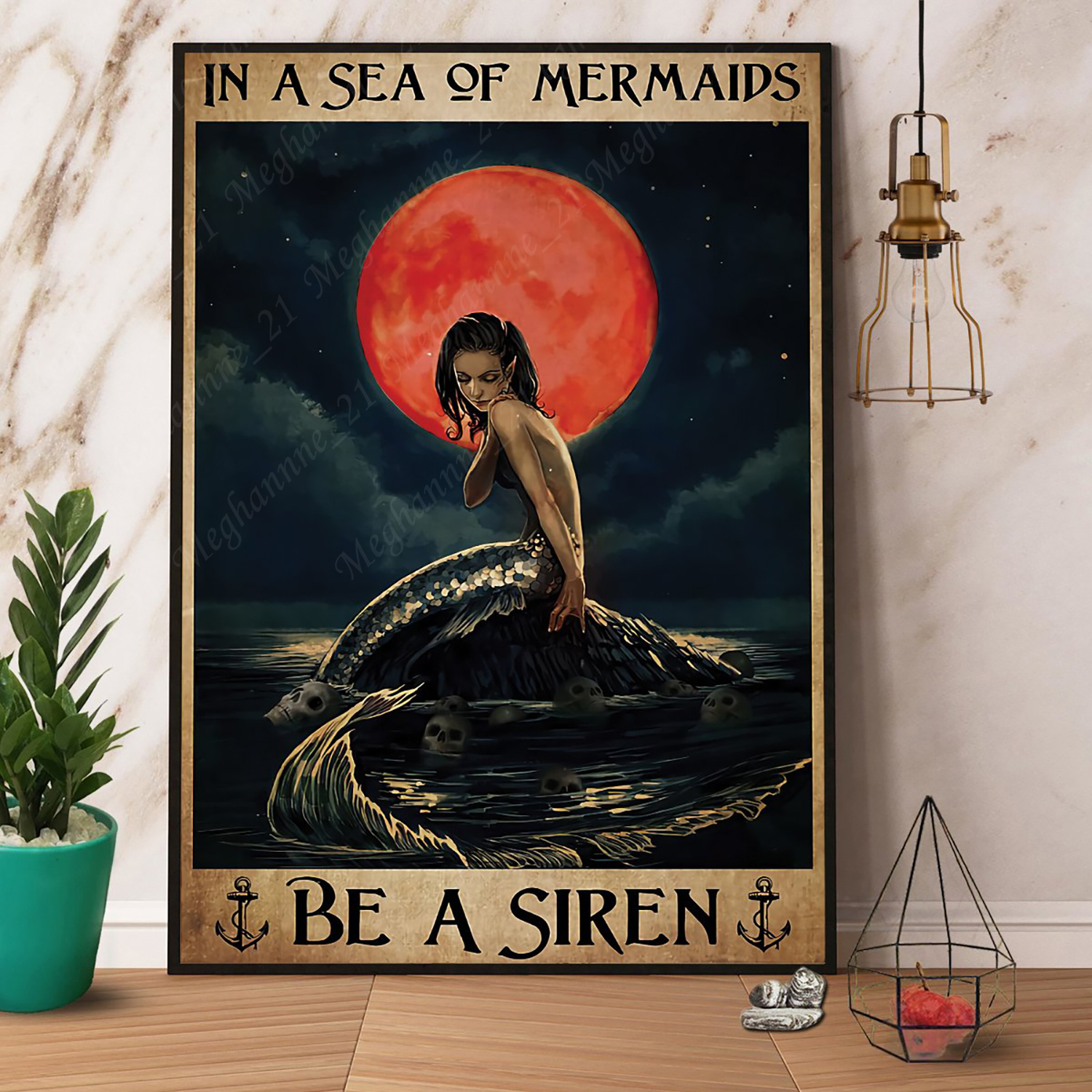 Mermaid In A Sea Of Mermaids Be A Siren Paper Poster No Frame Matte Wall Art …