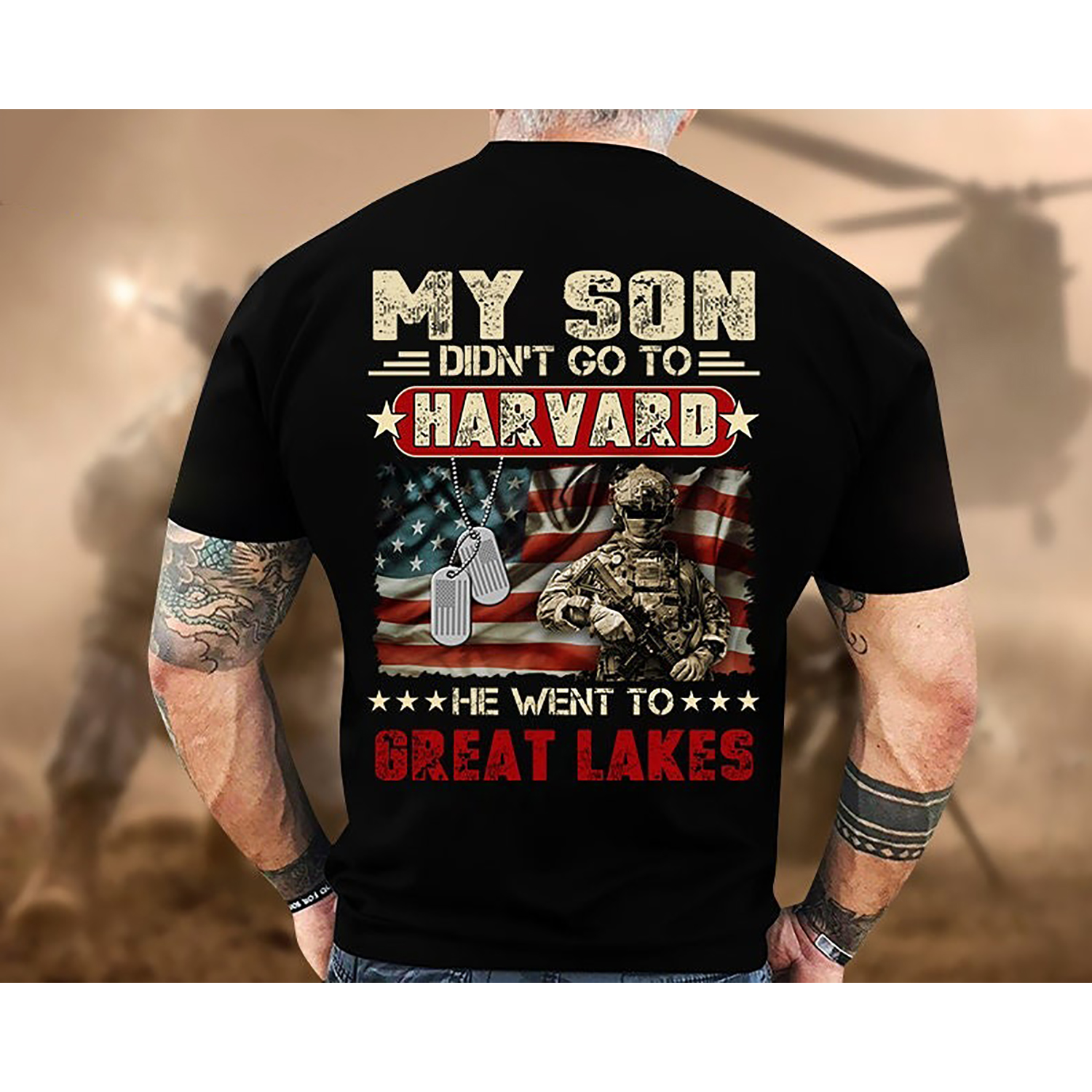 My Son Didn't Go To Harvard, He Went To Great Lakes, Proud Navy Dad Shirts, N... - Picture 2 of 14