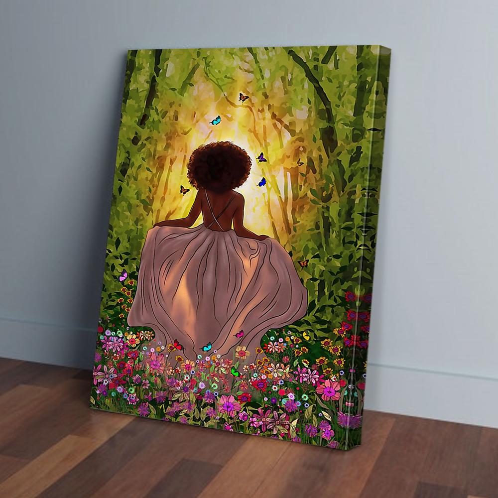 Natural Forest Black Princess Matte Poster