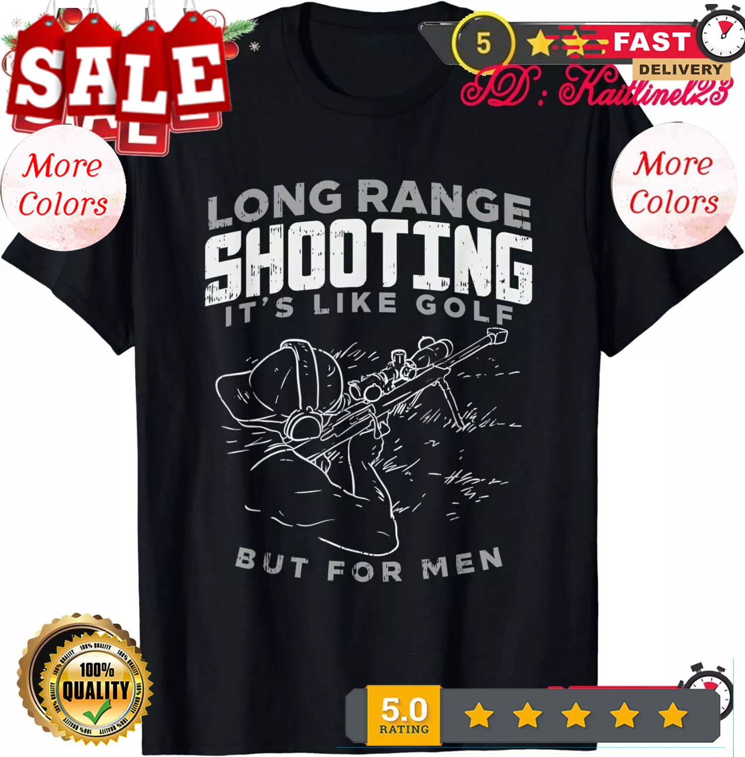 New Limited Long Range Shooting It’s Like Golf But For Men Gift T-Shirt