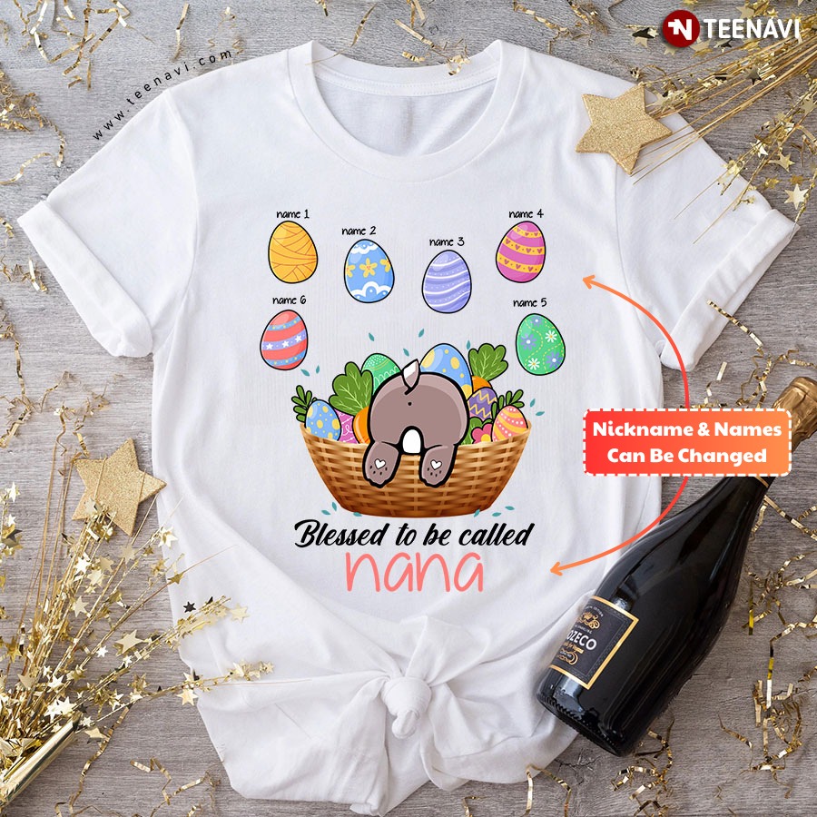 Personalized Blessed To Be Called Nana Easter Day Bunny T-Shirt - Picture 2 of 20