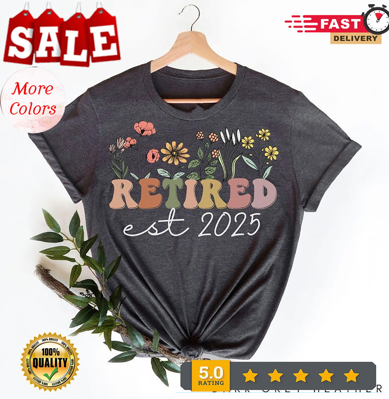 Personalized Retired 2025 Shirt,Retirement Gifts For Women,Retirement Party T... - Picture 2 of 13