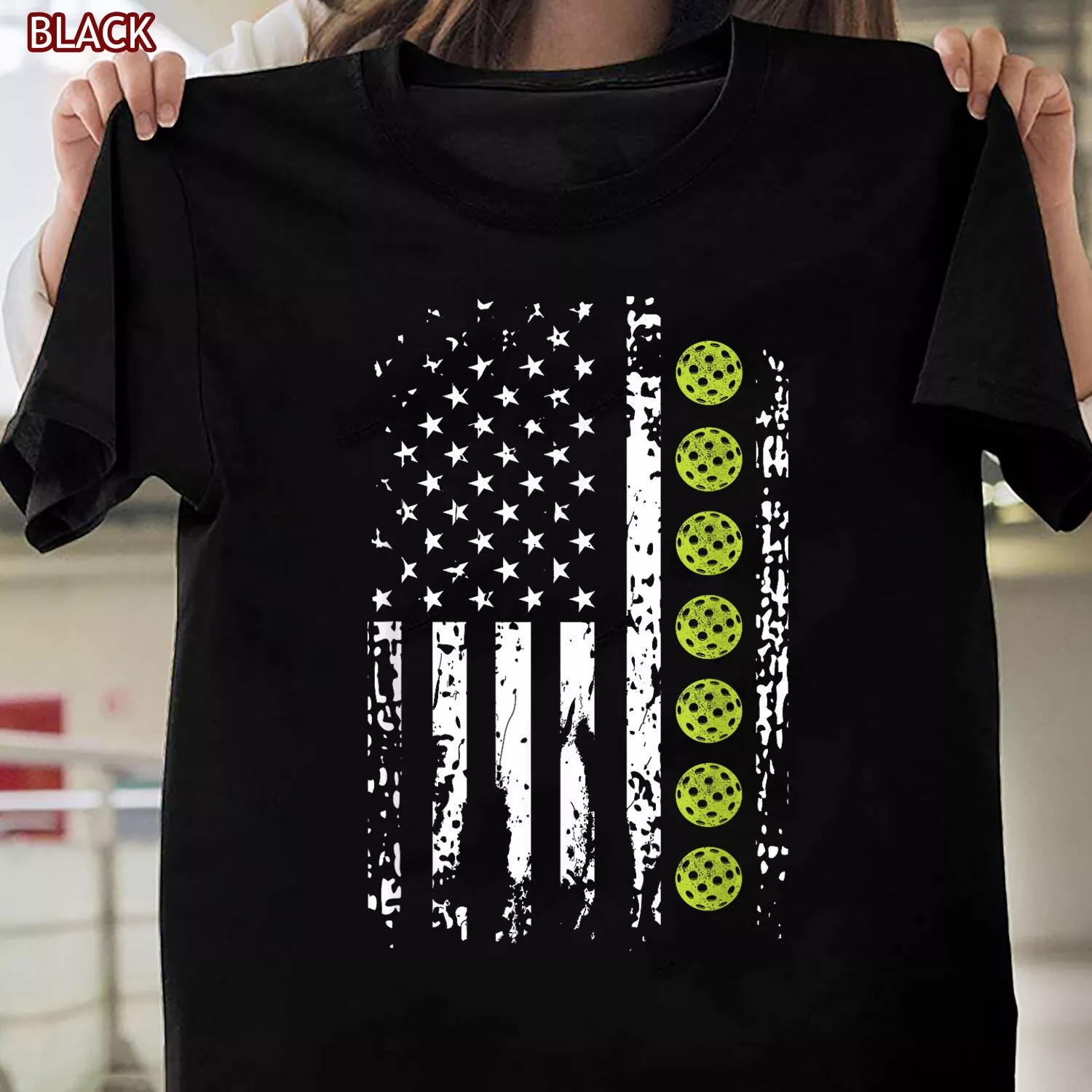 Pickleball Shirt American Flag Tee Gift for Pickleball Player Enthusiasts - Picture 2 of 20
