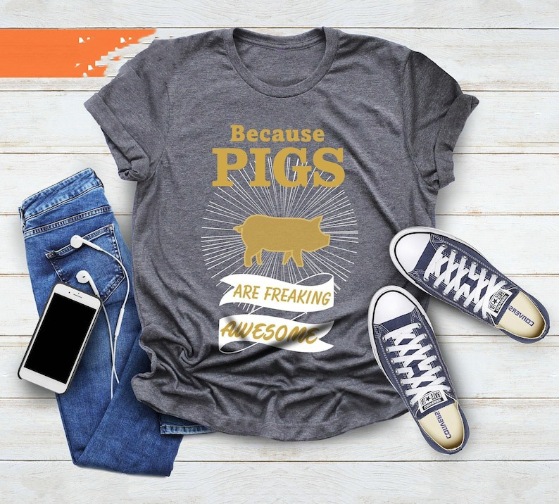 Camisa de cerdo, camisa de mamá cerdo, camisa de regalo de granjero de cerdos, porque los cerdos están despertando... - Imagen 2 de 20