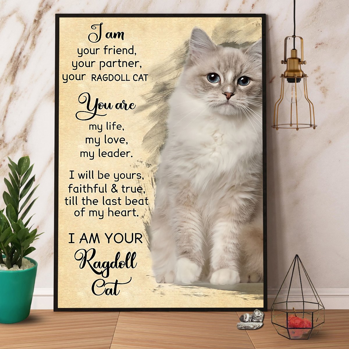 Ragdoll Cat I Am Your Friend Your Partner Paper Poster No Frame Matte Wall Ar…