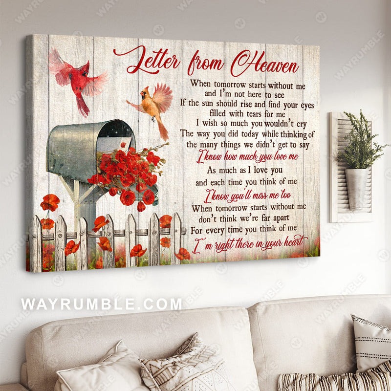 Red poppy painting, Cardinal drawing, Letter box, Letter from heaven – Heaven…