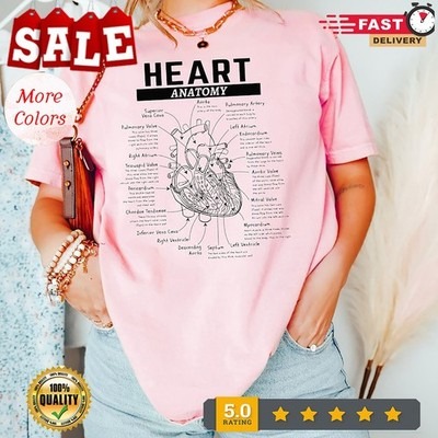Retro Herz Anatomie CVICU Krankenschwester T-Shirt, Herz Krankenschwester Shirt, Krankenschwester Shirt, Ca... - Bild 2 von 14