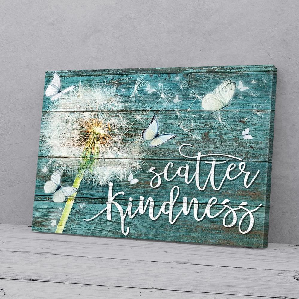 Scatter Kindness Dandelion White Butterfly Poster, Canvas Wall Art - Imagen 2 de 11