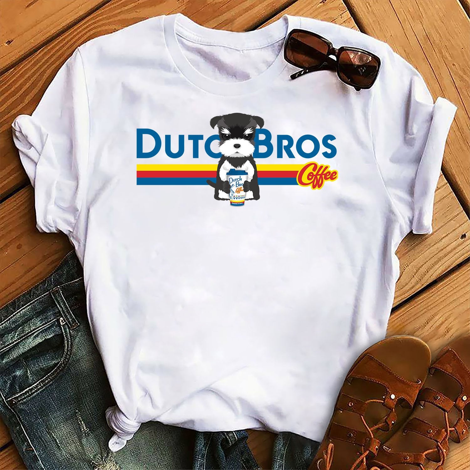 Schnauzer Love Dutch Bros Graphic Unisex T Shirt, Sweatshirt, Hoodie Size S -... - Picture 2 of 20